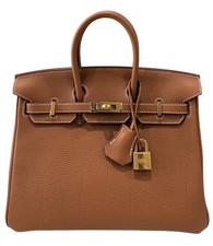 Hermes Birkin 25 Gold Tan Togo