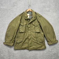 Giacca da campo vintage US Army M65 uomo grande regolare verde oliva freddo anni 70