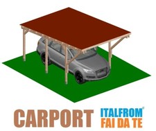 Carport legno 5x3 tettoia - 5x3,