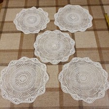 5 Vintage 80s White Cotton