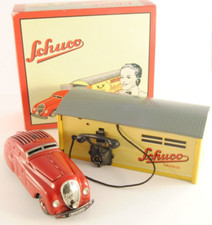 SCHUCO 01070 Garage con Kommando auto modello vintage in latta molto RARO