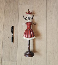 Porta collane da comodino in legno 35cm artigianale made in Italy 