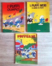 Lotto 3 fumetti i Puffi Olimpici puffi neri Salani 1980 Pufferie 1983 Amz Peyo
