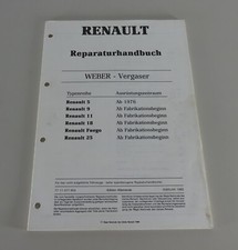 Manuale di Riparazione Zenith Carburatore per Renault 5 9 11 18 Fuego 25 Stand