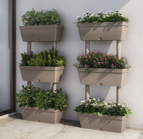 Vaso fioriera kit 3pz tortora - kit,