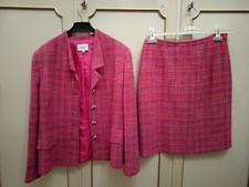 Tailleur giacca e gonna luisa spagnoli in misto lana colore rosa taglia 44