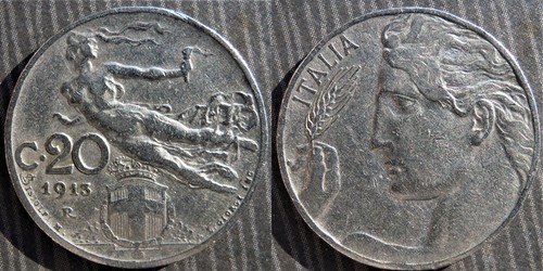 Italy centesimi 1913 - , #