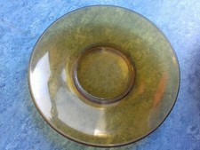 Vereco - 12 piatti vetro color ambra - diametro 15 cm - Francia '70/80, Vintage 