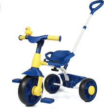 Tricicli 2 in 1 per Bambini Dai 18 Mesi a 3 Anni, Ruote EVA Migliorate, Triciclo