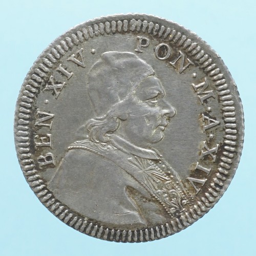 Benedetto xiv scudo 1753 - benedetto,