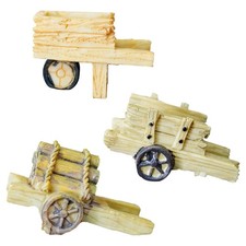  3 pezzi mini resina carrello