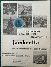 Rara Pubblicità Oltre 10.000 chilometri in  LAMBRETTA-1953