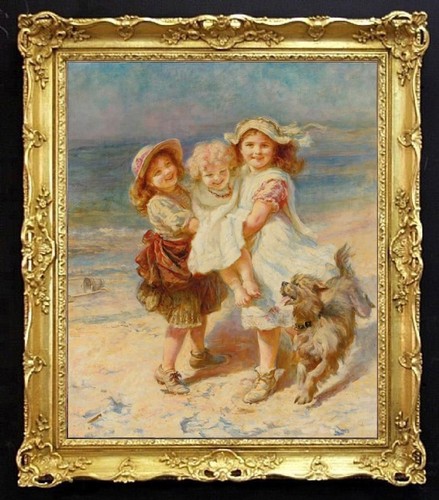 Antico dipinto olio fatto - , a