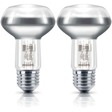 2 x Philips Eco riflettore alogeno R63 28W = 40W E27 lampadina opaca calda dimmerabile