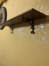 mensole da parete + sostegno in ferro battuto