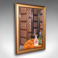 Grande specchio da toeletta vintage, inglese, camera da letto, cameriere, spogliatoio negozio, 1970