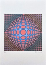 VICTOR VASARELY - Vega - firmato, edizione numerata 162/500, 35x50cm
