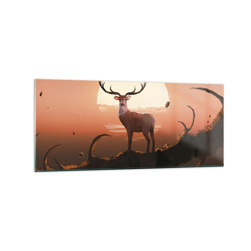 Quadro vetro 120x50cm cervo - su,
