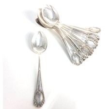 12 cucchiaini da caffè Cesa 1al antichi anni '20 in argento 800 Italia