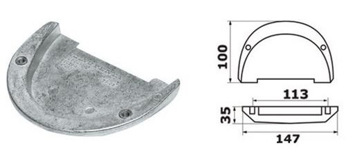 Anodo piede cobra omc zinco - omc,