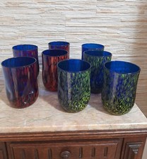 Blown glass glasses colored - blown,