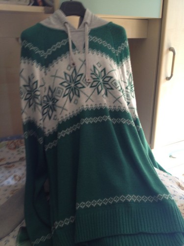 Maglione lana cappuccio maglia - maglione,