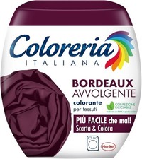 Coloreria Italiana Colorante Tessuti e Vestiti in Lavatrice, Bordeaux, 1PZ