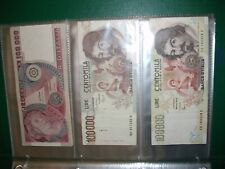 lotto di 3 banconote italiane