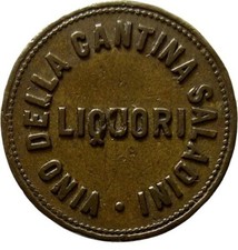 GETTONE VINO DELLA CANTINA SALADINI LIQUORI ILARI ARQUATA