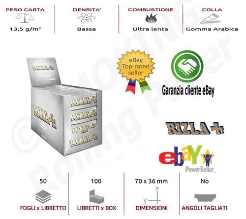 Cartine rizla argento corte - cartine,