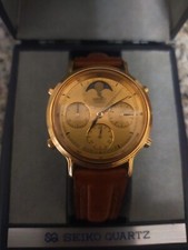 orologio uomo vintage seiko quartz moonphase (anni 80/90)