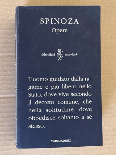 Spinoza opere i - spinoza, meridiani