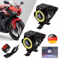 2x Faro LED Moto Angel Eye Faro LED Anteriore Universale Bianco