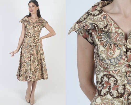 Abito vintage anni paisley - abito,