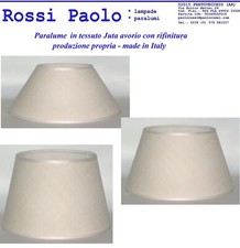 Paralume paraluce classico per lampada in juta con rifinitura - made in Italy