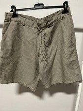 Pantalone Uomo Napapijri Taglia L Verde Lino Jeans Denim Pants Shorts Man Logo  