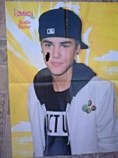 POSTER AMICI Pop'S - cm. 53 x 40  fronte JUSTIN BIEBER retro SELENA GOMEZ