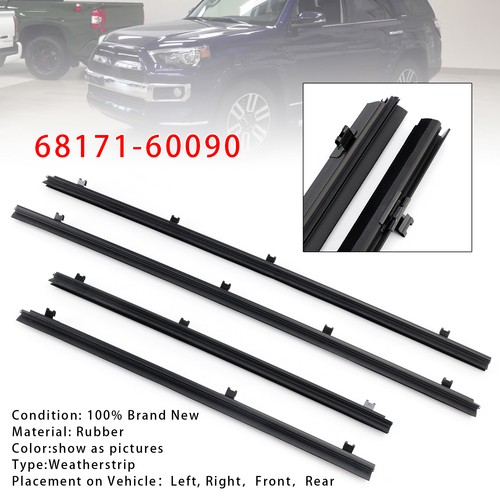 4pcs door glass weatherstrips - 4pcs,