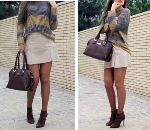 Zara minigonna nuda pelle - zara,