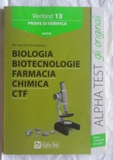 Libro Università Veritest 13 Biologia Biotecnolog Farmacia Chimica Ctf AlphaTest