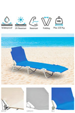 LETTINO Prendisole Pieghevole Reclinabile Trasportabile Mare Spiaggia 3 Colori