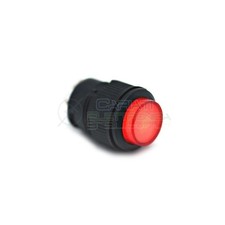 PULSANTE LED ROSSO 12V ROTONDO DIAMETRO 18mm