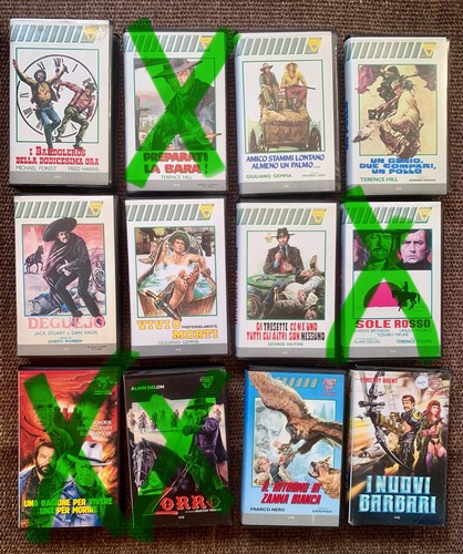 Lotto vhs spaghetti western - lotto,
