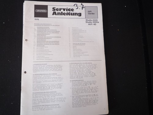 Manuale servizio originale - manuale,