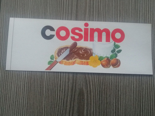 Adesivo nutella originale - adesivo, nome