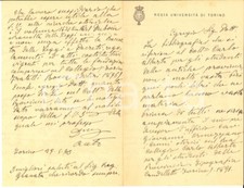 1903 TORINO Luigi ACETO per bibliografia "Collegio Carlo Alberto" AUTOGRAFO