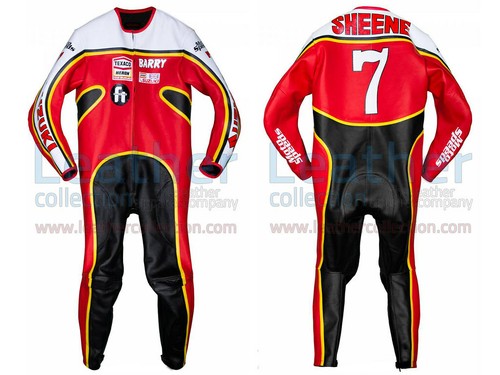 Barry sheene tuta moto pelle - barry,