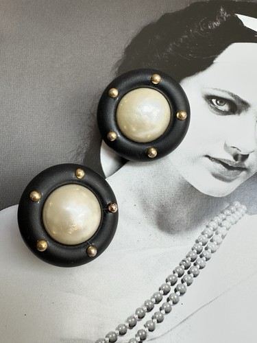 Vintage chanel perlen ohrringe - chanel,