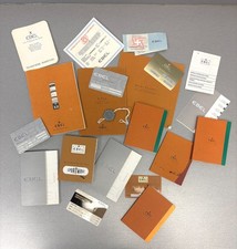LIBRETTI ORIGINALI EBEL, SCHEDE GARANZIA, ETICHETTE ECC. SEAMASTER, DIVER, ECC.