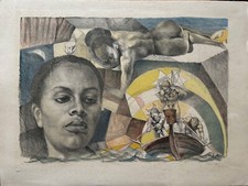 Ugo Attardi litografia 1985